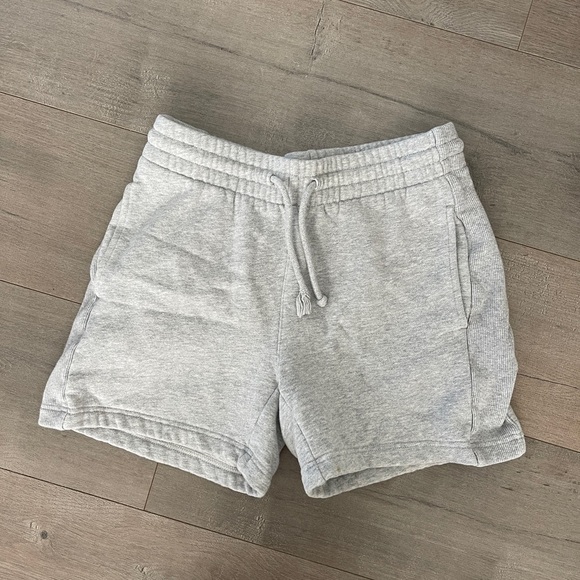 TNA Cozy Fleece Boyfriend Shorts in Gray - Picture 1 of 2